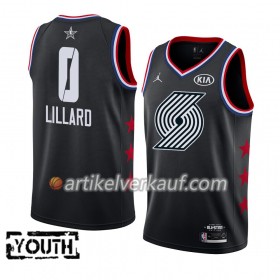 NBA Portland Trail Blazers Trikot Damian Lillard 0 2019 All-Star Jordan Brand Schwarz Swingman - Kinder